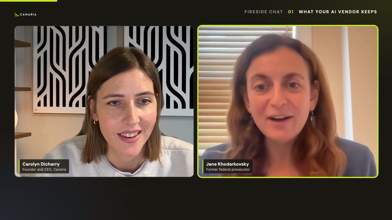 Jane Khodarkovsky and Carolyn Dicharry in conversation.